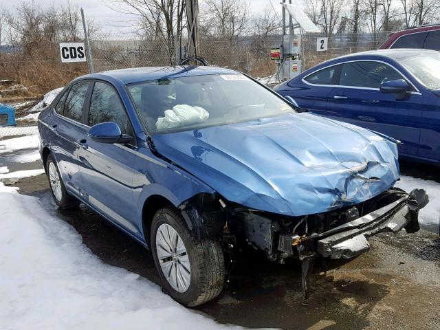 3VWC57BU8KM033672 - 2019 VOLKSWAGEN JETTA S BLUE photo 1