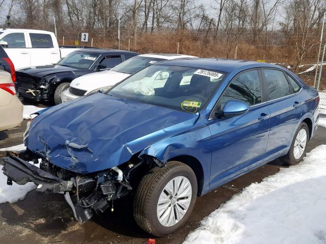 3VWC57BU8KM033672 - 2019 VOLKSWAGEN JETTA S BLUE photo 2