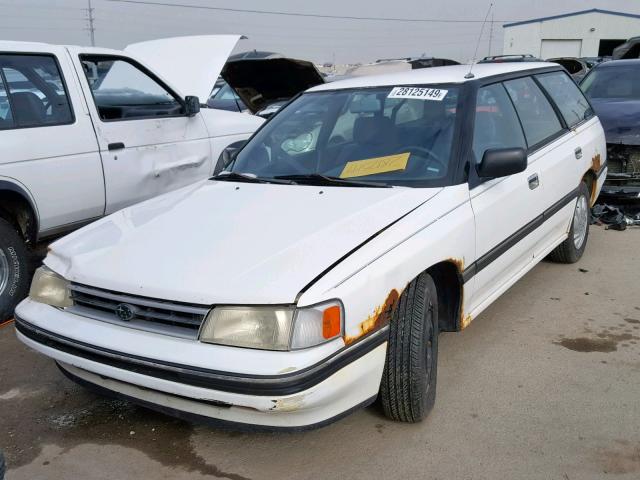 4S3BJ6321M9905306 - 1991 SUBARU LEGACY L WHITE photo 2