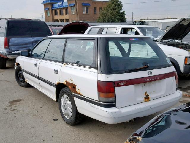 4S3BJ6321M9905306 - 1991 SUBARU LEGACY L WHITE photo 3