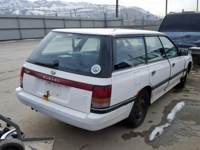 4S3BJ6321M9905306 - 1991 SUBARU LEGACY L WHITE photo 4