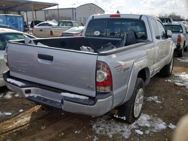 5TFUU4EN3CX036388 - 2012 TOYOTA TACOMA SILVER photo 4