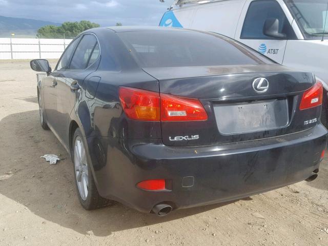 JTHBK262465019006 - 2006 LEXUS IS 250 BLACK photo 3