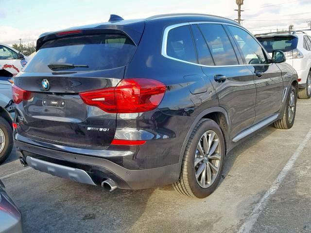 5UXTR7C57KLE98459 - 2019 BMW X3 SDRIVE3 BLACK photo 4