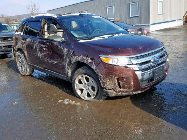 2FMDK4JC0CBA55543 - 2012 FORD EDGE SEL MAROON photo 1