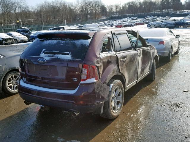 2FMDK4JC0CBA55543 - 2012 FORD EDGE SEL MAROON photo 4