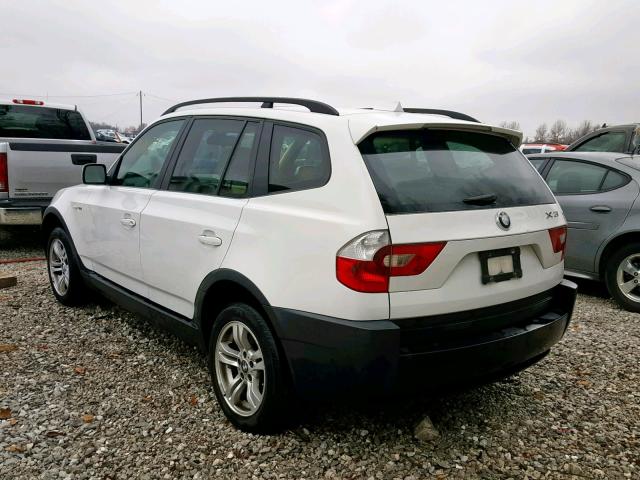 WBXPA93455WD03509 - 2005 BMW X3 3.0I WHITE photo 3