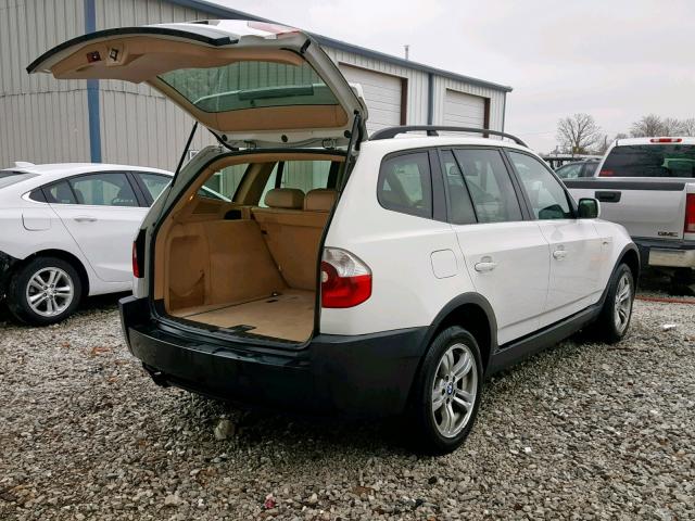 WBXPA93455WD03509 - 2005 BMW X3 3.0I WHITE photo 4