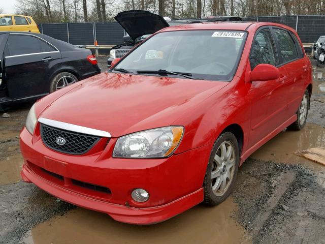 KNAFE161655077190 - 2005 KIA SPECTRA5 RED photo 2