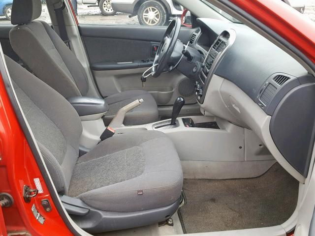 KNAFE161655077190 - 2005 KIA SPECTRA5 RED photo 5