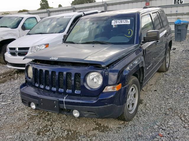 1C4NJPBA0ED729505 - 2014 JEEP PATRIOT SP BLUE photo 2