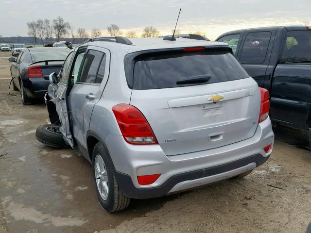 3GNCJLSB4HL175187 - 2017 CHEVROLET TRAX 1LT SILVER photo 3