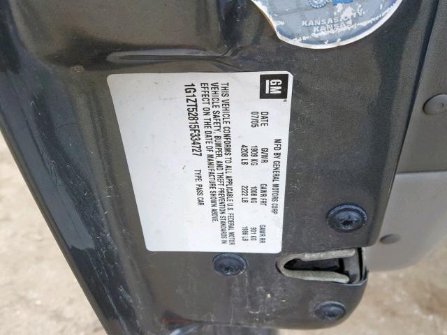 1G1ZT52815F334727 - 2005 CHEVROLET MALIBU LS GRAY photo 10