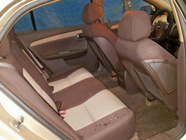 1G1ZH57B98F281897 - 2008 CHEVROLET MALIBU 1LT 金色 照片 6