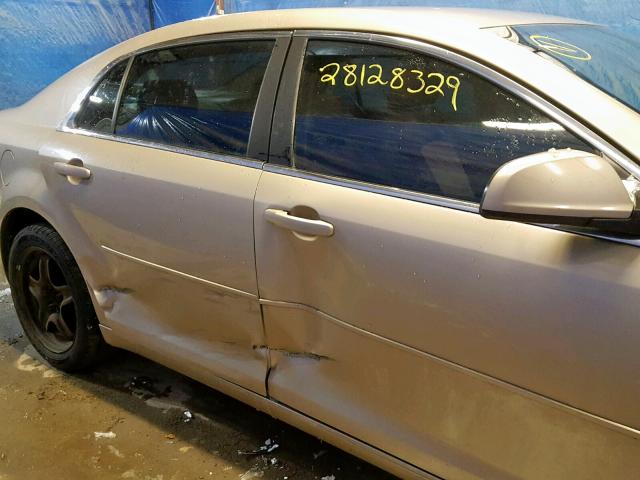 1G1ZH57B98F281897 - 2008 CHEVROLET MALIBU 1LT 金色 照片 9