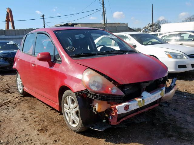 JHMGD38698S015236 - 2008 HONDA FIT SPORT RED photo 1