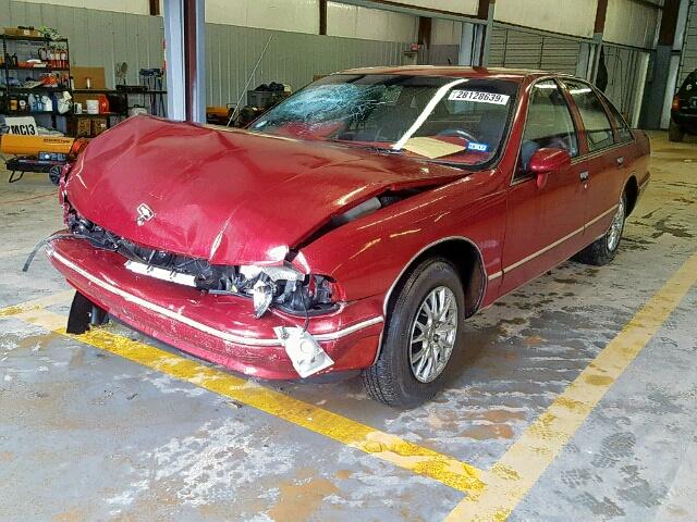 1G1BL52W7RR125190 - 1994 CHEVROLET CAPRICE CL BURGUNDY photo 2