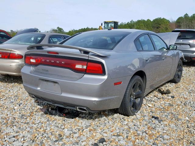 2C3CDXHG8EH105503 - 2014 DODGE CHARGER SX GRAY photo 4