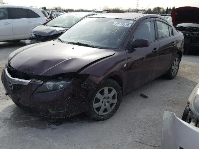 JM1BK32F781875099 - 2008 MAZDA 3 I PURPLE photo 2