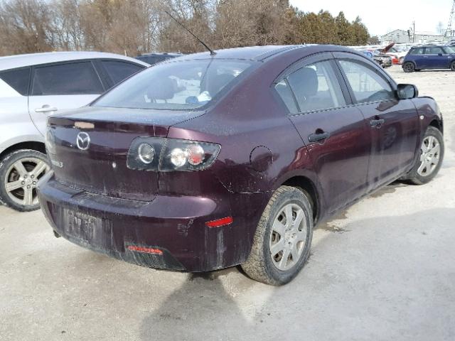 JM1BK32F781875099 - 2008 MAZDA 3 I PURPLE photo 4