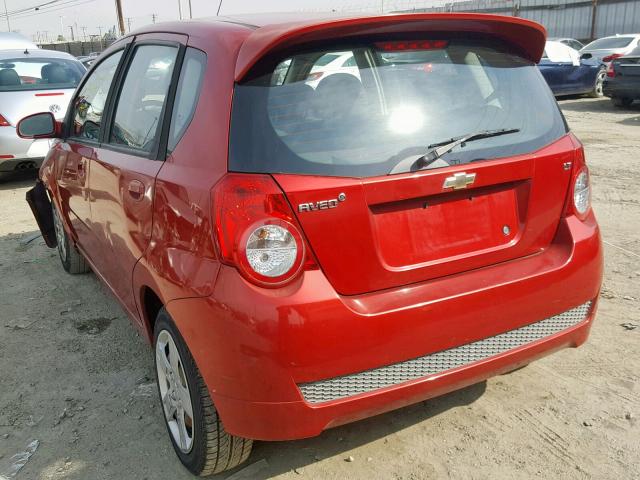 KL1TG6DE3BB237503 - 2011 CHEVROLET AVEO LT RED photo 3