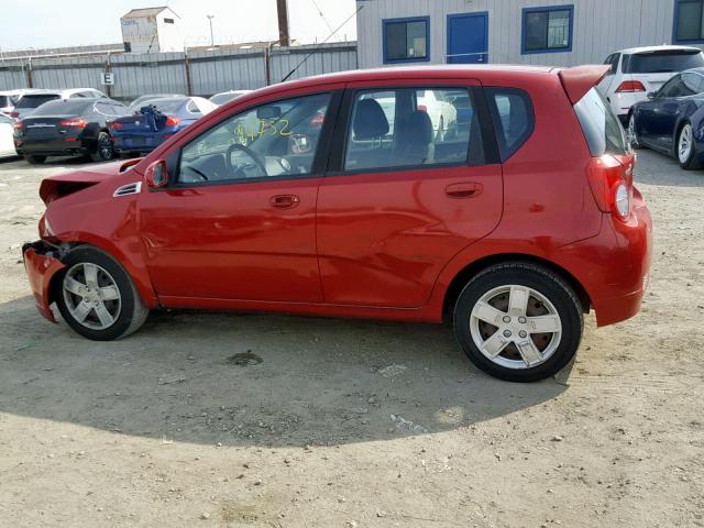 KL1TG6DE3BB237503 - 2011 CHEVROLET AVEO LT RED photo 9