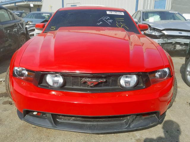 1ZVBP8CF7B5124062 - 2011 FORD MUSTANG GT RED photo 9