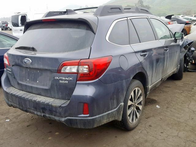 4S4BSENC5G3269196 - 2016 SUBARU OUTBACK 3. BLUE photo 4