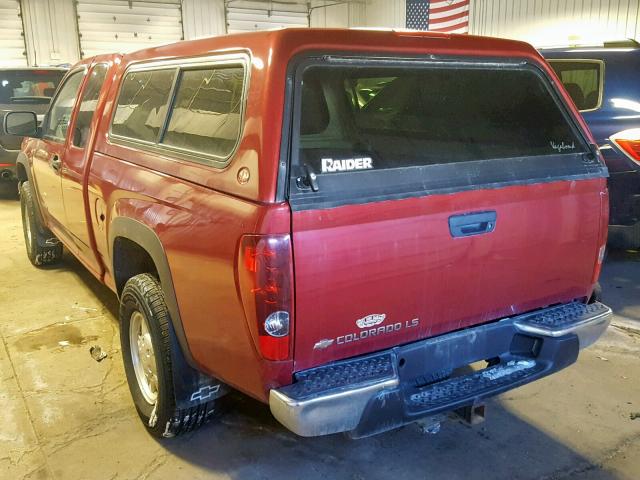 1GCDT196158252127 - 2005 CHEVROLET COLORADO RED photo 3