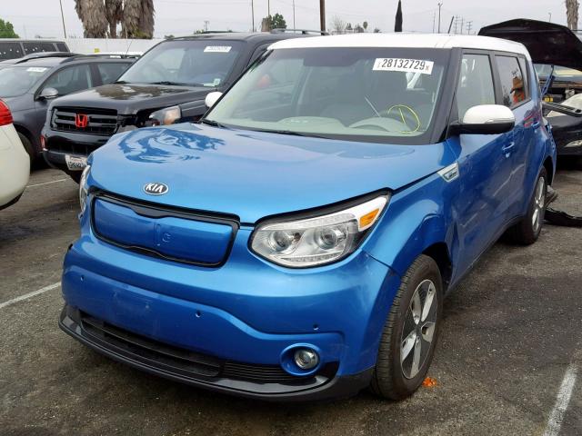 KNDJX3AE6H7022261 - 2017 KIA SOUL EV + BLUE photo 2