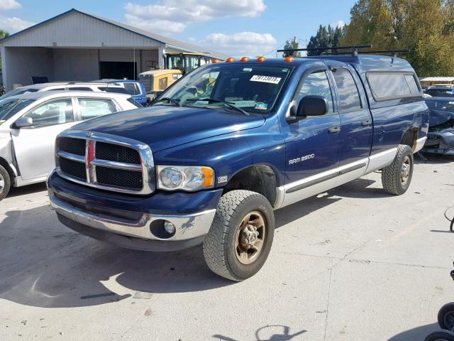 3D7KU28D93G769165 - 2003 DODGE RAM 2500 S BLUE photo 2