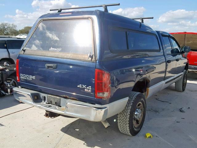 3D7KU28D93G769165 - 2003 DODGE RAM 2500 S BLUE photo 4