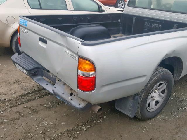 5TENL42N01Z865372 - 2001 TOYOTA TACOMA SILVER photo 9