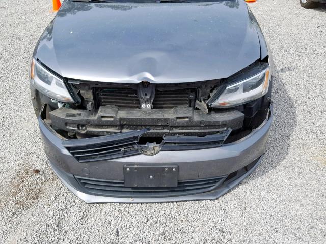 3VW1K7AJXCM358574 - 2012 VOLKSWAGEN JETTA BASE GRAY photo 9
