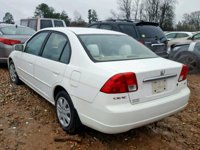 1HGES26773L022503 - 2003 HONDA CIVIC EX WHITE photo 3