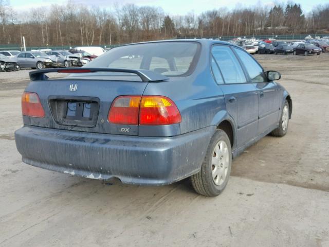 2HGEJ6621WH586132 - 1998 HONDA CIVIC DX BLUE photo 4