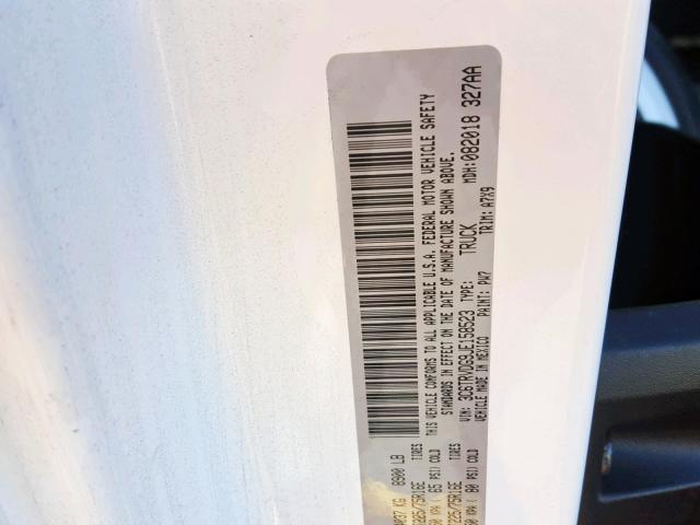3C6TRVDG9JE158523 - 2018 RAM PROMASTER 白色 照片 10