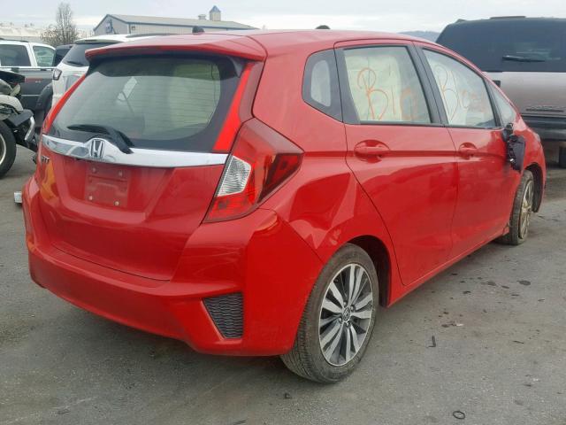 JHMGK5H72GX001142 - 2016 HONDA FIT EX RED photo 4