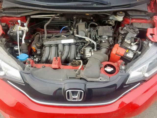 JHMGK5H72GX001142 - 2016 HONDA FIT EX RED photo 7