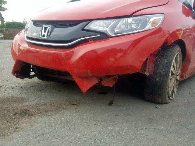 JHMGK5H72GX001142 - 2016 HONDA FIT EX RED photo 9