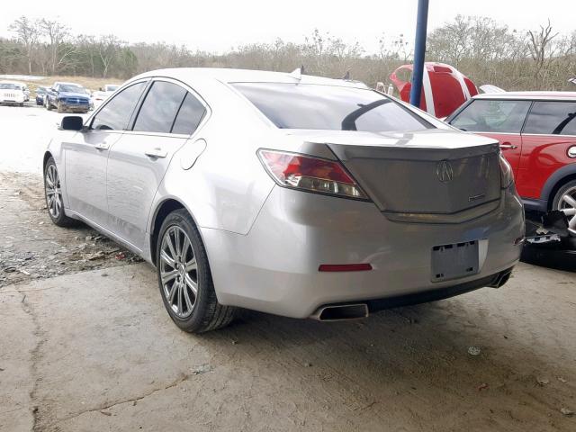 19UUA8F37EA003396 - 2014 ACURA TL SE SILVER photo 3