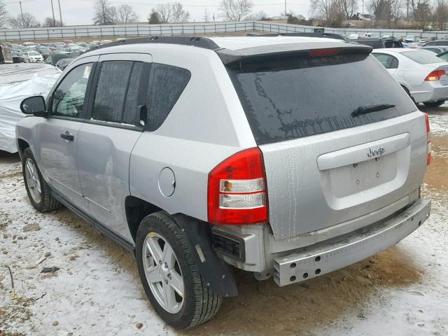 1J8FT47078D708838 - 2008 JEEP COMPASS SP SILVER photo 3