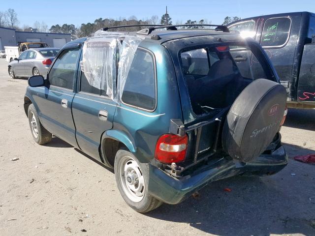 KNDJB7238X5605010 - 1999 KIA SPORTAGE GREEN photo 3