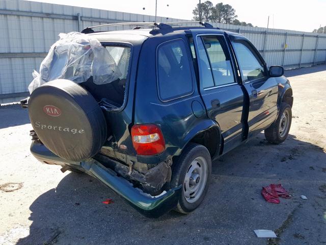 KNDJB7238X5605010 - 1999 KIA SPORTAGE GREEN photo 4