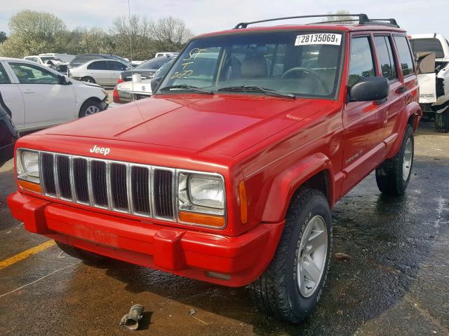 1J4FF68S7YL227210 - 2000 JEEP CHEROKEE L RED photo 2