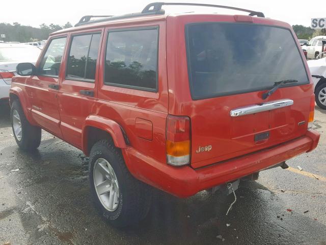 1J4FF68S7YL227210 - 2000 JEEP CHEROKEE L RED photo 3