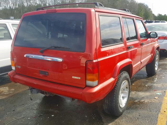 1J4FF68S7YL227210 - 2000 JEEP CHEROKEE L RED photo 4