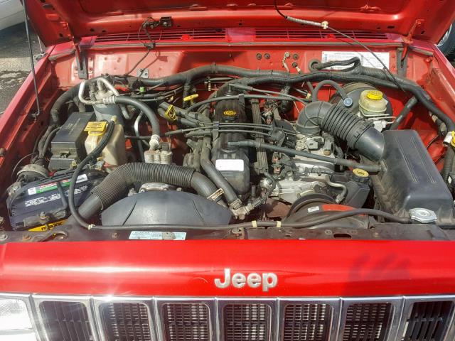 1J4FF68S7YL227210 - 2000 JEEP CHEROKEE L RED photo 7