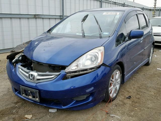 JHMGE8H55BC007203 - 2011 HONDA FIT SPORT BLUE photo 2