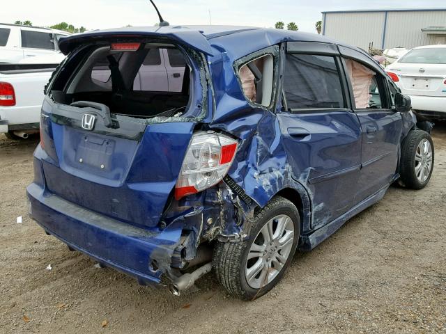 JHMGE8H55BC007203 - 2011 HONDA FIT SPORT BLUE photo 4